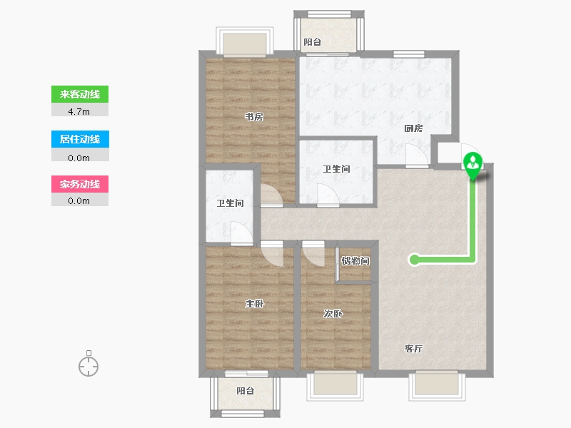 天津-天津市-通达·尚城-83.54-户型库-动静线