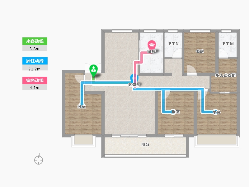 江苏省-淮安市-水沐明悦府-118.06-户型库-动静线