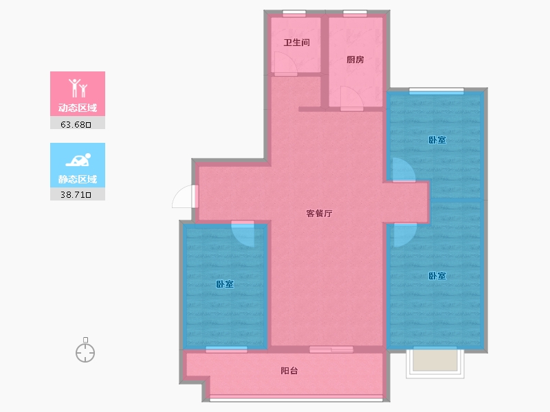 山东省-日照市-裕升华庭-91.20-户型库-动静分区