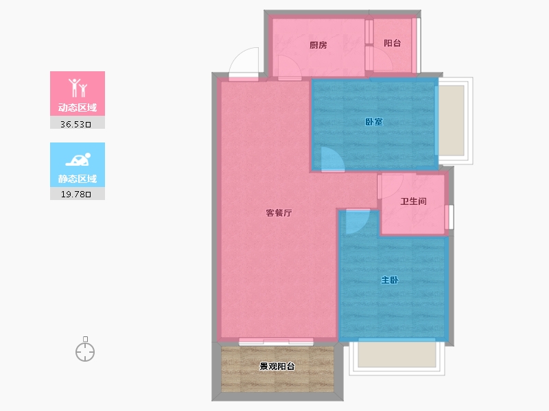 广东省-清远市-富强花园-55.20-户型库-动静分区