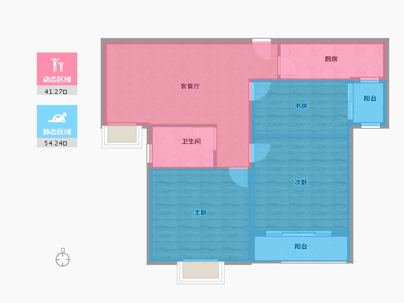 山东省-济宁市-华硕天韵-86.80-户型库-动静分区