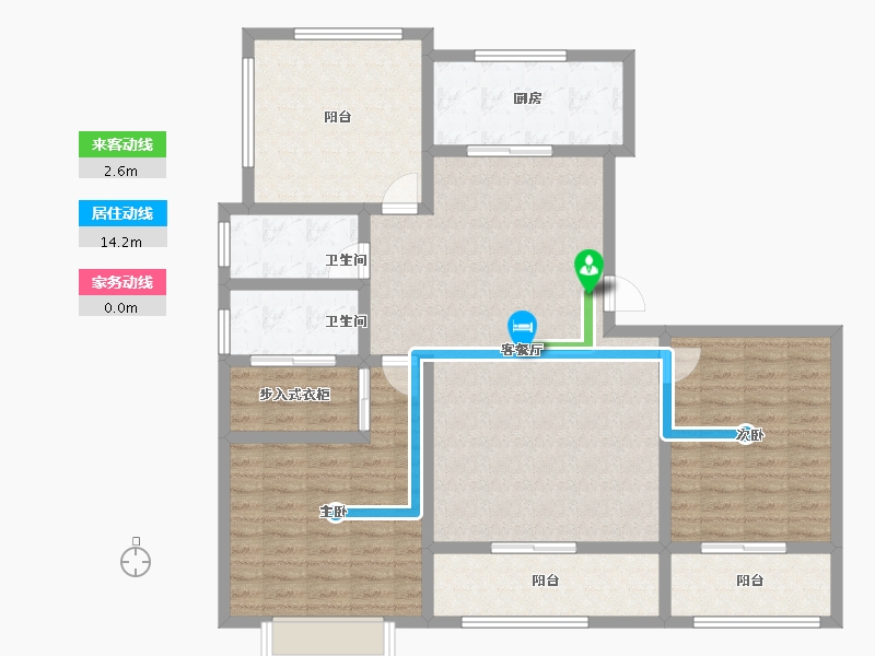 山东省-济宁市-鸿顺观邸-124.96-户型库-动静线