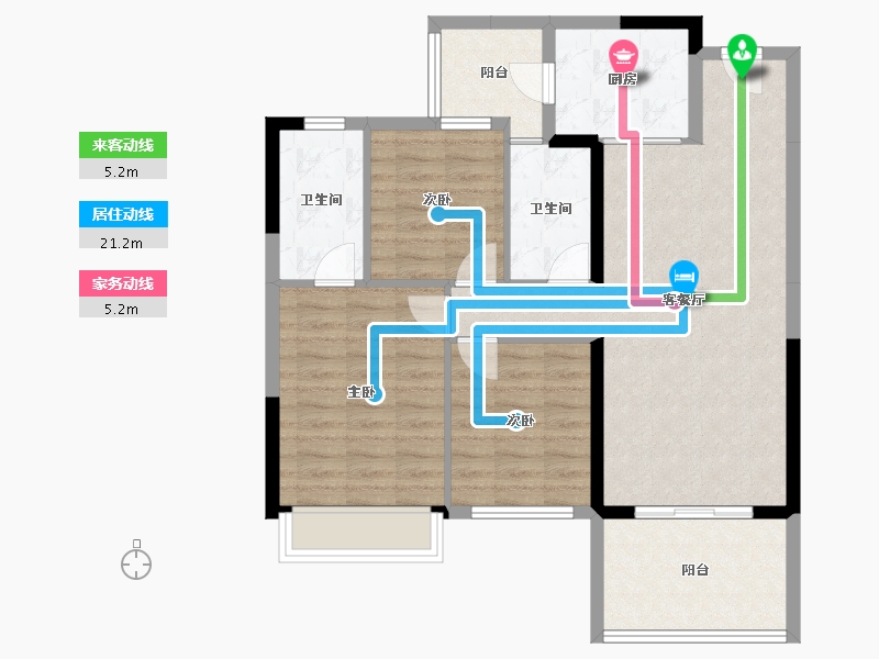 广东省-湛江市-智领汇锦轩-87.84-户型库-动静线