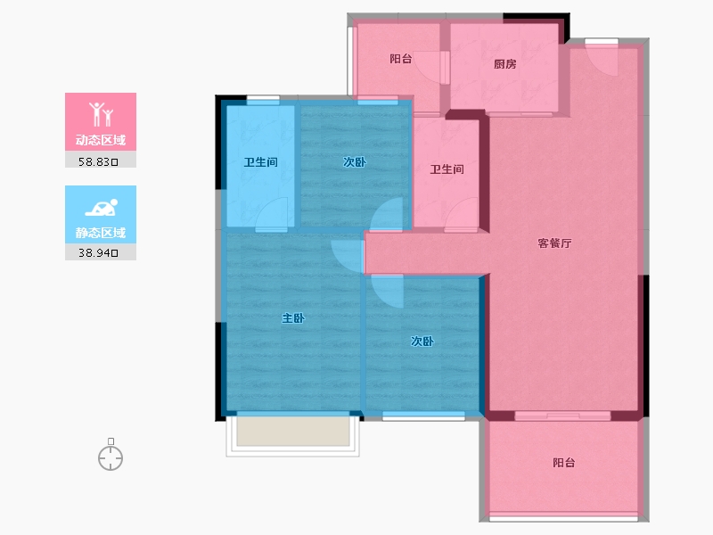 广东省-湛江市-智领汇锦轩-87.84-户型库-动静分区