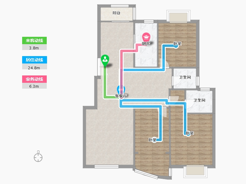 河北省-石家庄市-东方观邸-122.03-户型库-动静线