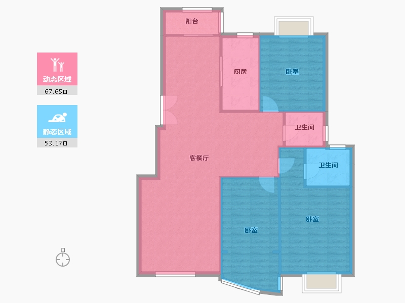 河北省-石家庄市-东方观邸-122.03-户型库-动静分区