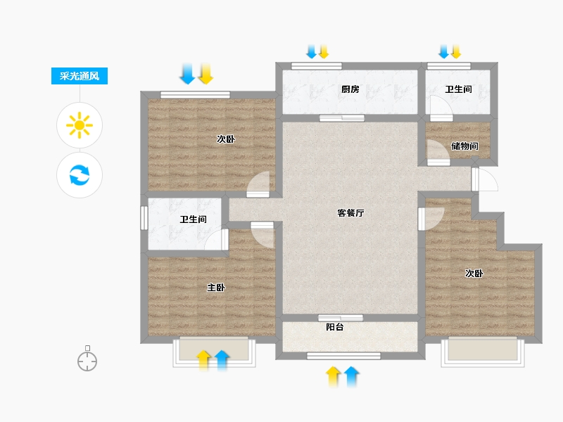 山东省-济宁市-恒兴经典-101.28-户型库-采光通风