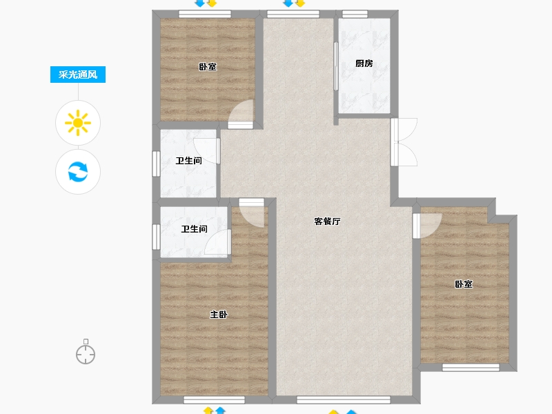 内蒙古自治区-赤峰市-家和家美-97.71-户型库-采光通风