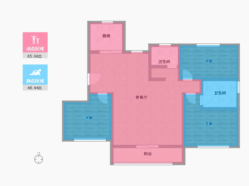 山东省-济宁市-久泰学府名都-98.83-户型库-动静分区