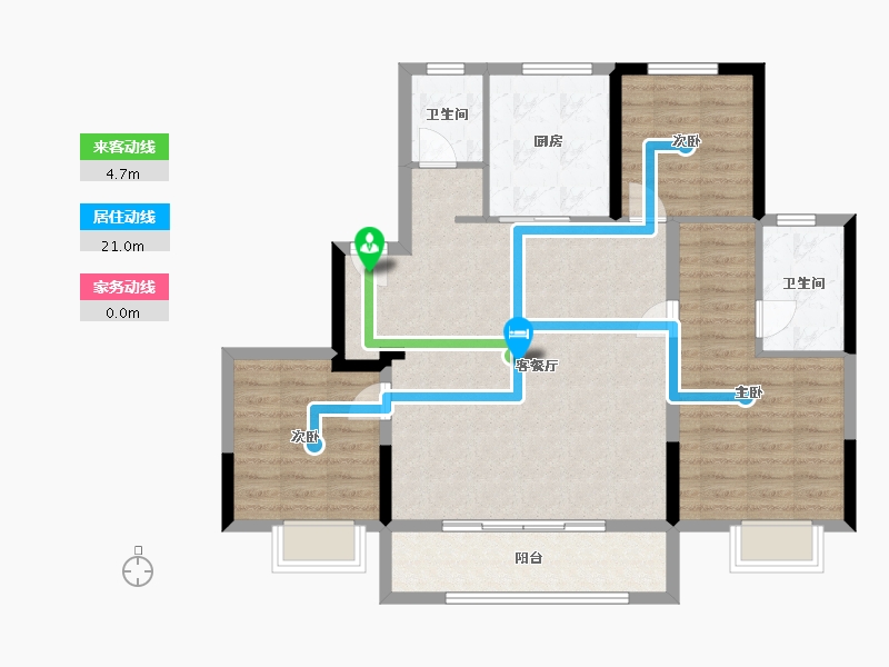 浙江省-宁波市-春语云树-107.32-户型库-动静线