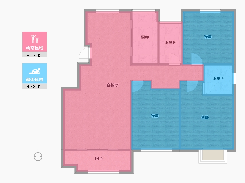 山东省-济宁市-东方御府-105.32-户型库-动静分区