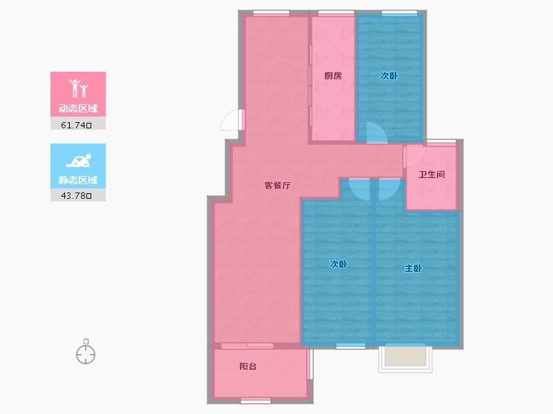 山东省-济宁市-东方御府-96.59-户型库-动静分区