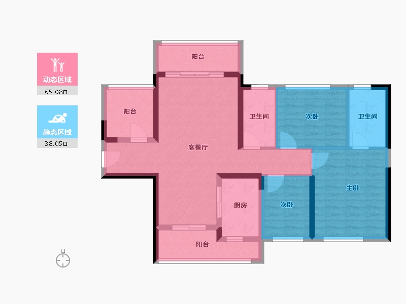 广西壮族自治区-钦州市-敏捷珑玥湾-91.47-户型库-动静分区