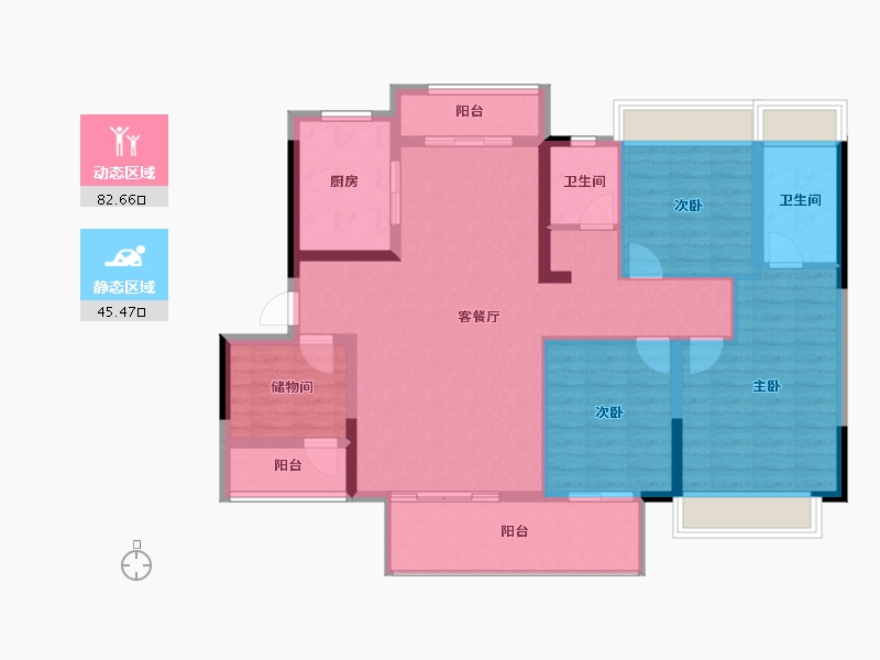 广东省-清远市-世茂·石榴·云锦春晓-115.52-户型库-动静分区