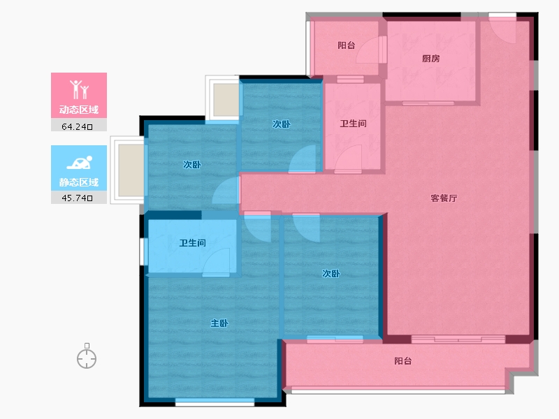 广西壮族自治区-钦州市-敏捷珑玥湾-99.06-户型库-动静分区