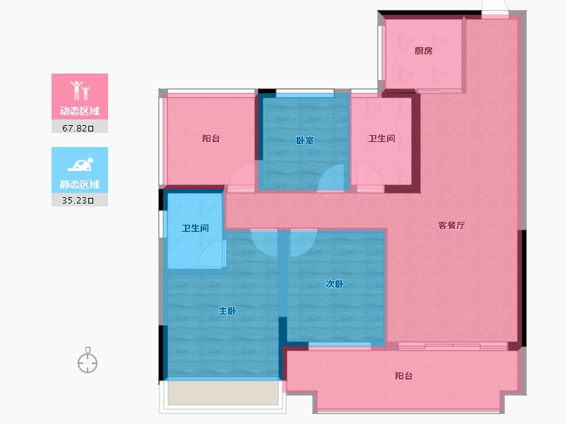 广西壮族自治区-贵港市-精通熙悦-92.48-户型库-动静分区