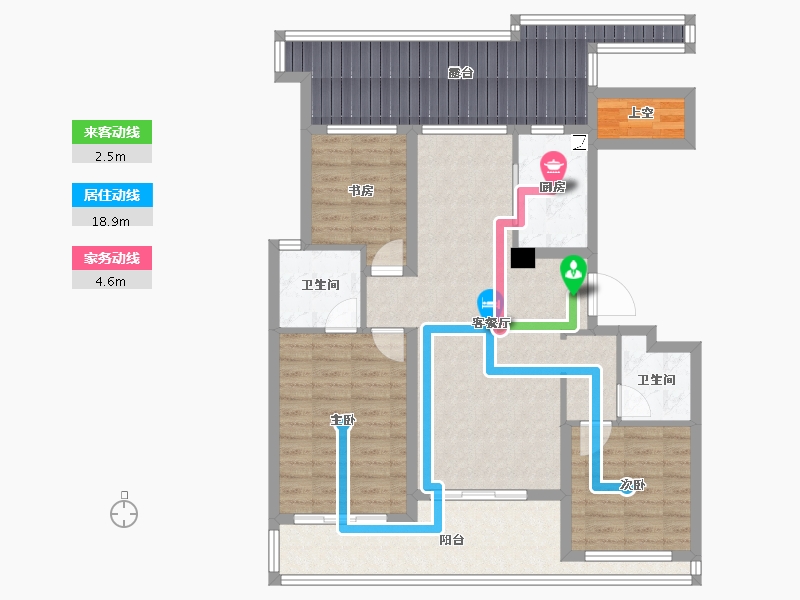 浙江省-衢州市-蓝城·春风江山-107.49-户型库-动静线