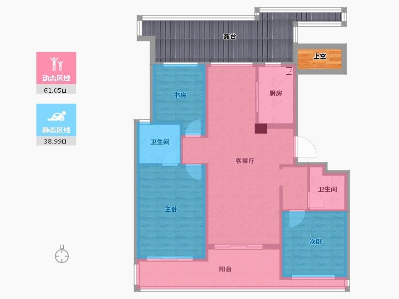 浙江省-衢州市-蓝城·春风江山-107.49-户型库-动静分区