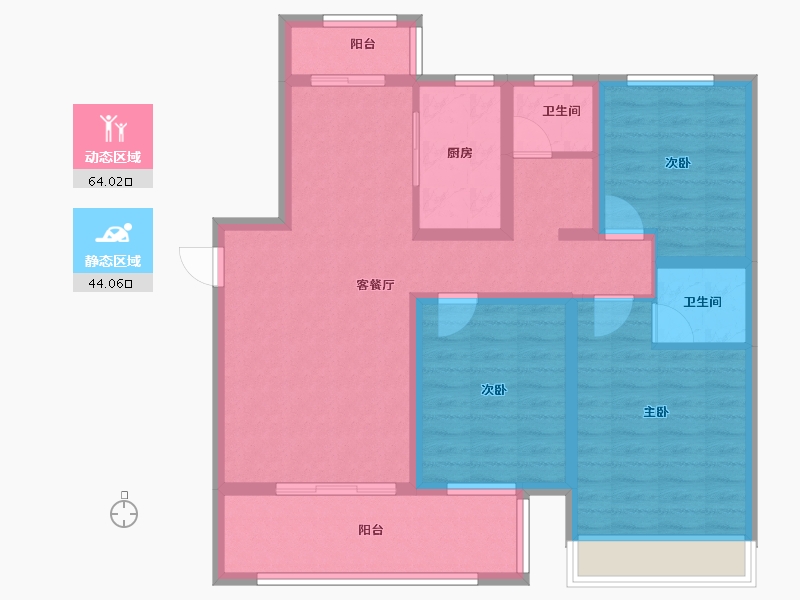 河南省-周口市-广商逸墅三号院-95.80-户型库-动静分区