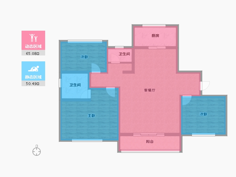 山东省-济宁市-久泰学府名都-103.07-户型库-动静分区