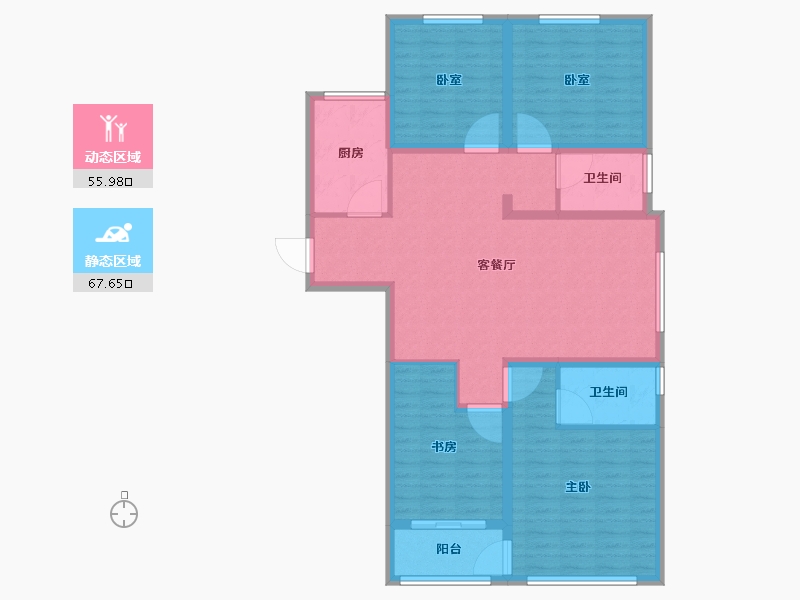 山东省-济宁市-文庭雅苑-111.21-户型库-动静分区