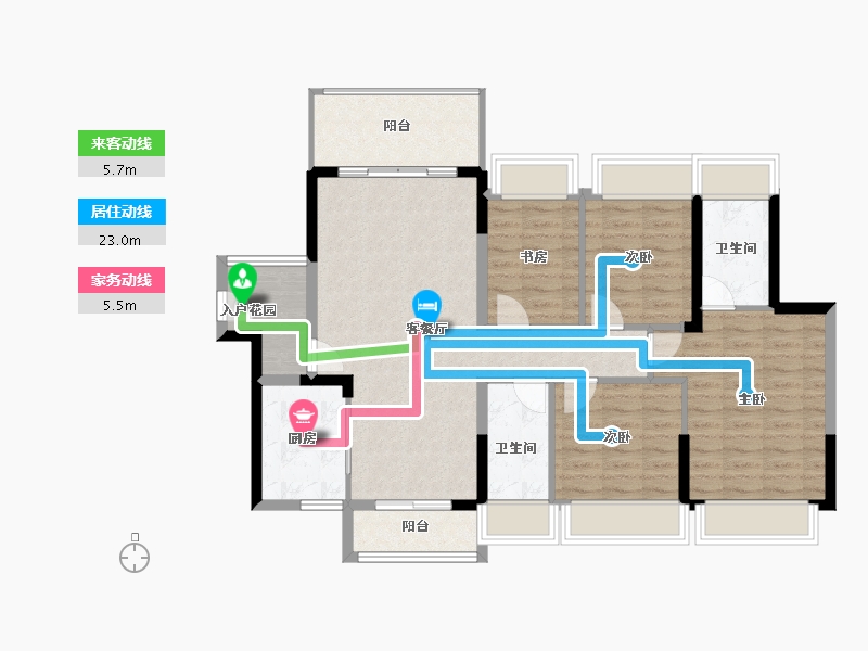 广东省-清远市-篁胜新城-102.76-户型库-动静线