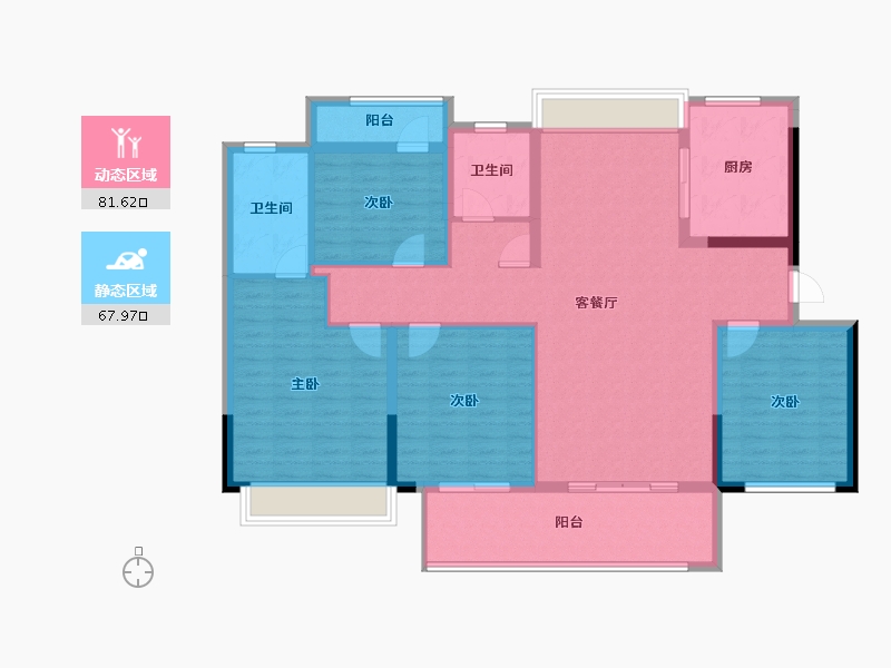 广东省-清远市-世茂·石榴·云锦春晓-135.66-户型库-动静分区