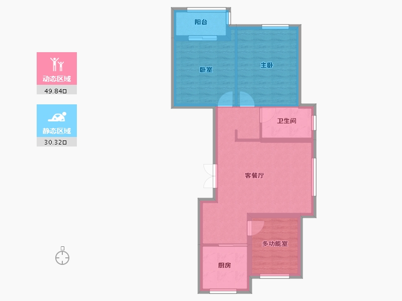 山东省-烟台市-福润华府-71.56-户型库-动静分区