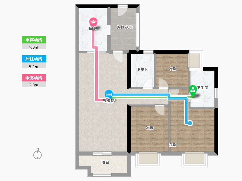 广东省-广州市-实地广州常春藤-77.60-户型库-动静线