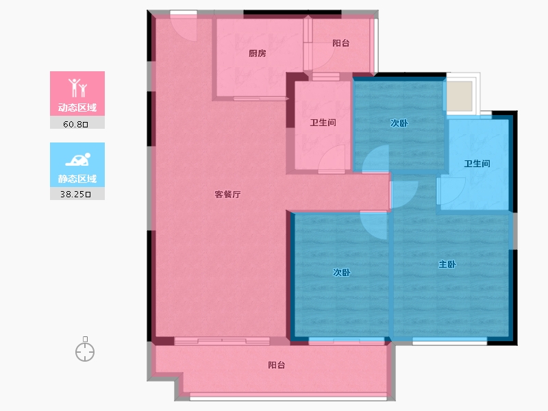 广西壮族自治区-钦州市-敏捷珑玥湾-89.34-户型库-动静分区