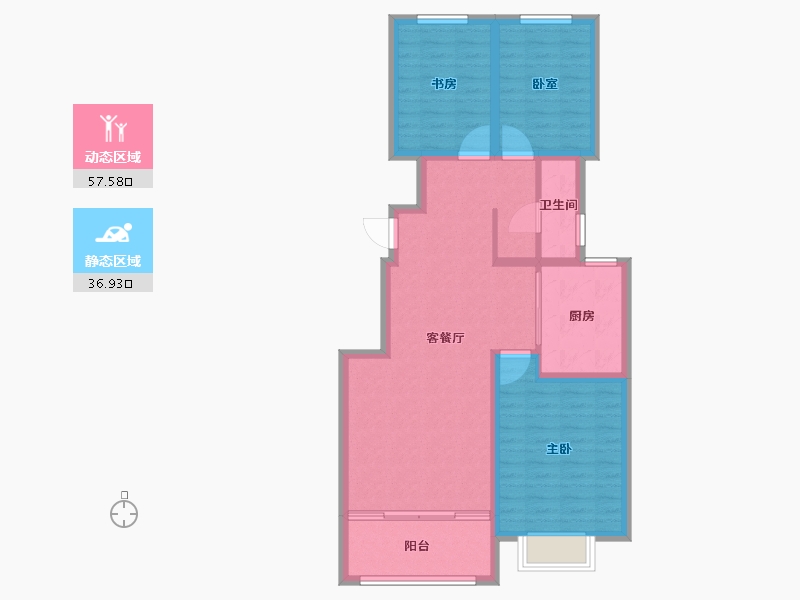 山东省-济宁市-文庭雅苑-84.72-户型库-动静分区