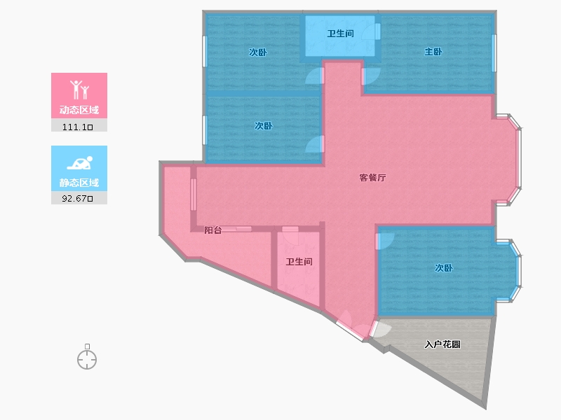 吉林省-长春市-三家新村-235.00-户型库-动静分区