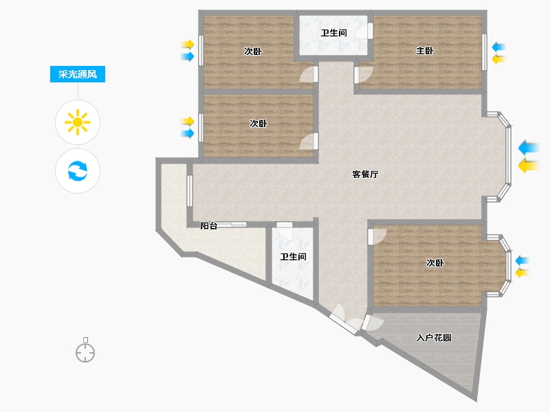 吉林省-长春市-三家新村-235.00-户型库-采光通风