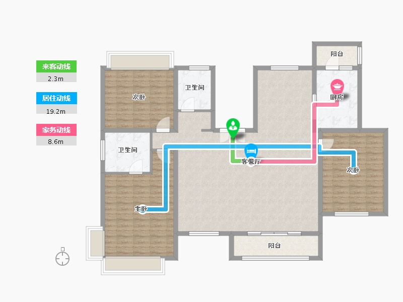 山东省-济宁市-绿地国际城-143.58-户型库-动静线