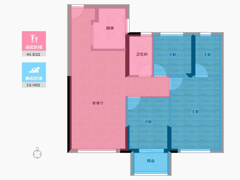 福建省-漳州市-漳州宝龙广场-71.28-户型库-动静分区