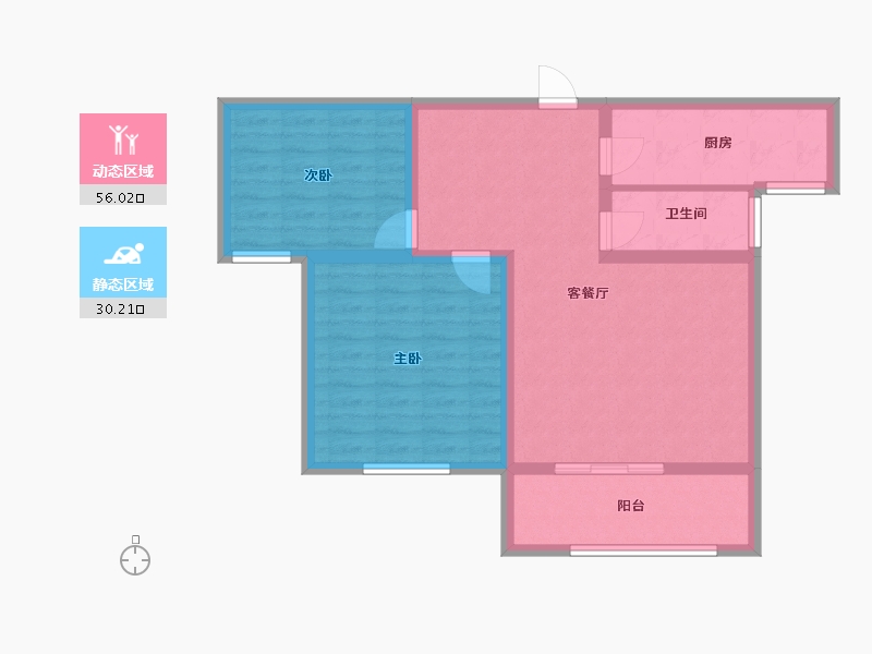 山东省-济宁市-龙翔御书坊-76.96-户型库-动静分区