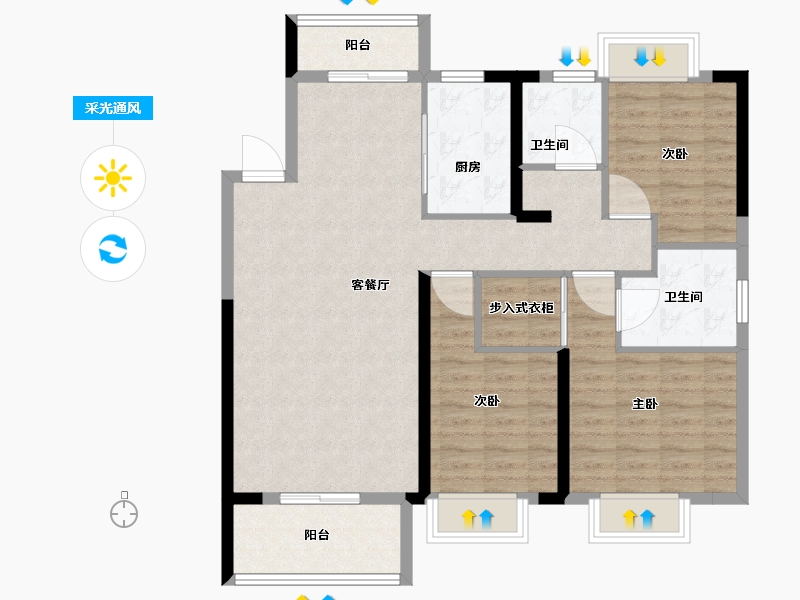 江西省-萍乡市-赣铁・聚龙府-100.01-户型库-采光通风