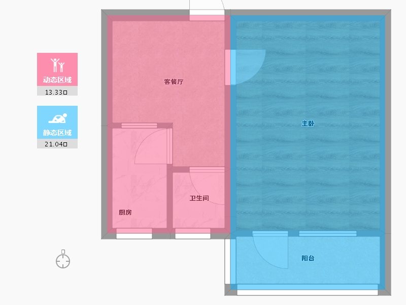 北京-北京市-展春园小区-33.36-户型库-动静分区