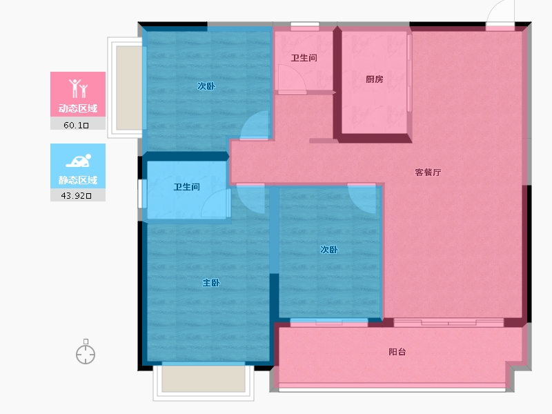 广西壮族自治区-梧州市-裕达铭邸-94.17-户型库-动静分区