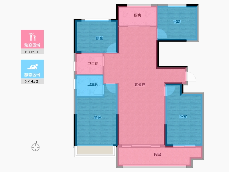 河南省-濮阳市-南乐陶然居-114.40-户型库-动静分区