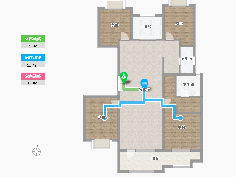 山东省-济宁市-兖州瑞马名门-125.32-户型库-动静线