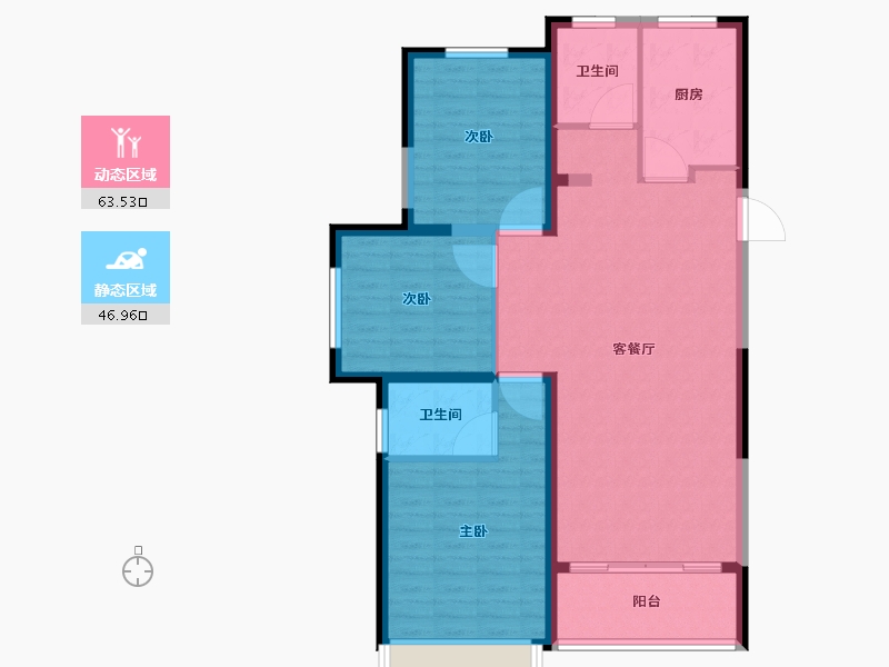 河南省-濮阳市-开州城投馨园-100.15-户型库-动静分区