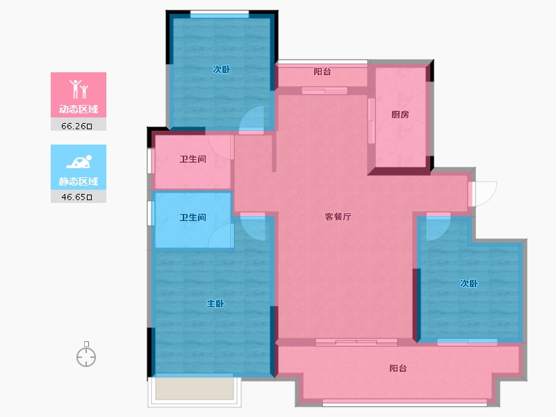 江西省-上饶市-九州唐樾·晓院-100.96-户型库-动静分区