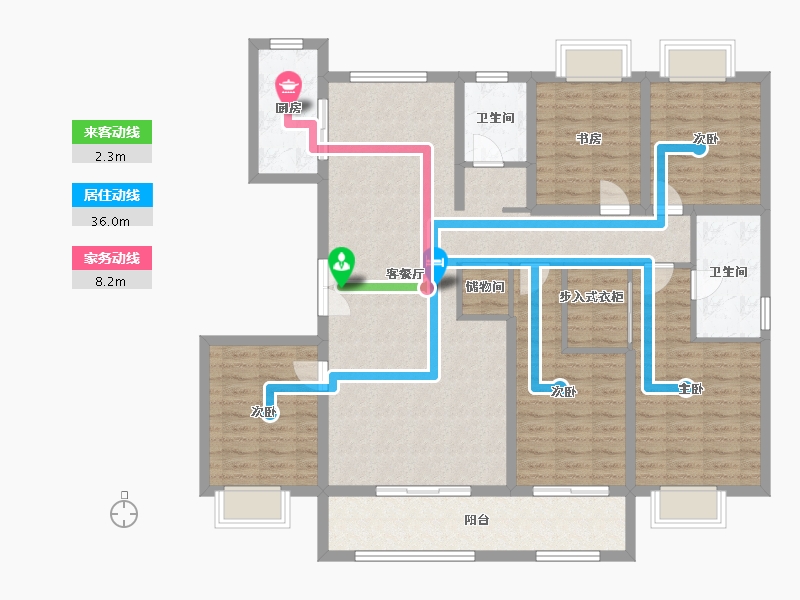 山东省-济宁市-兖州瑞马名门-142.32-户型库-动静线