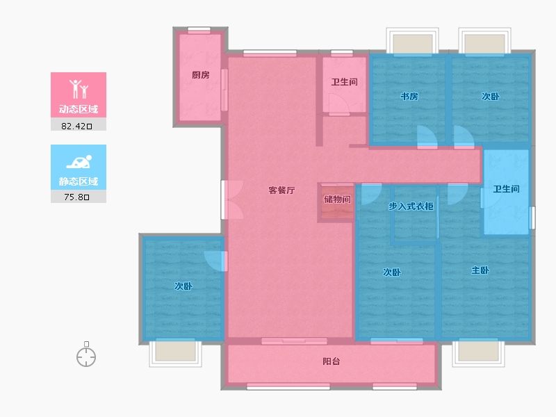 山东省-济宁市-兖州瑞马名门-142.32-户型库-动静分区