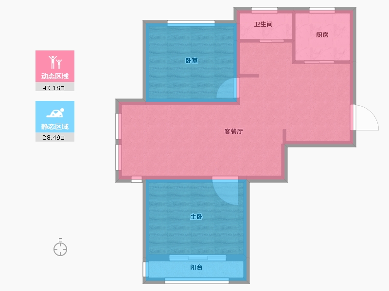 山东省-烟台市-福润华府-64.01-户型库-动静分区