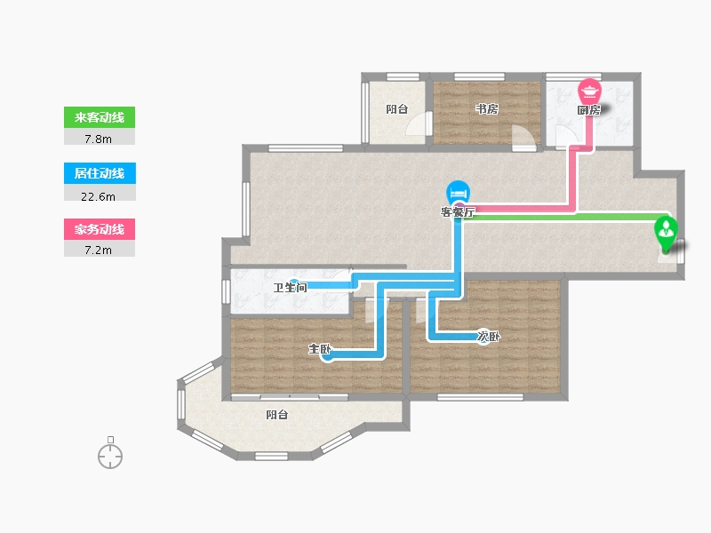 山东省-济宁市-置城8号公馆-120.96-户型库-动静线