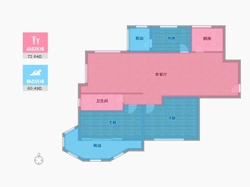 山东省-济宁市-置城8号公馆-120.96-户型库-动静分区