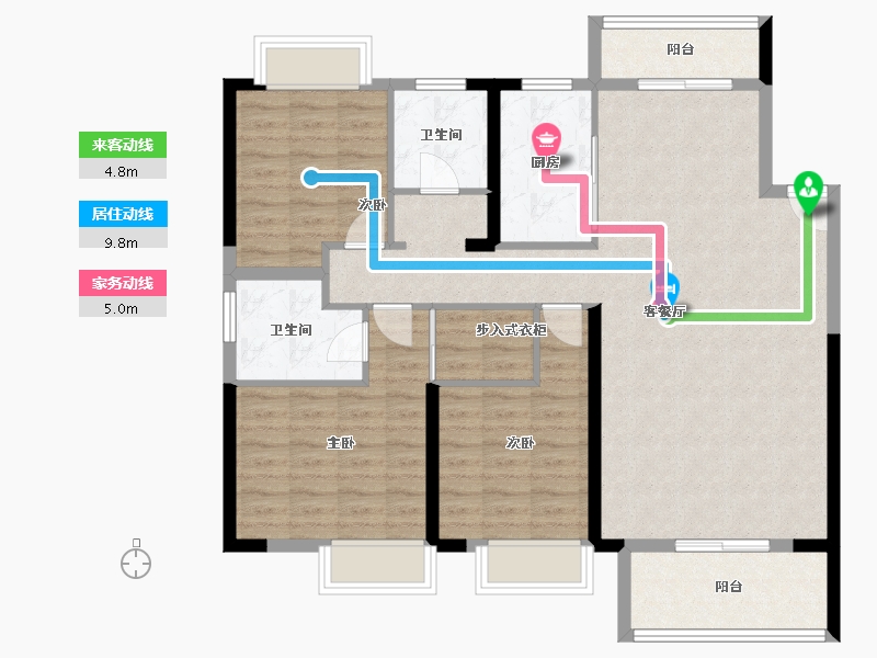 江西省-萍乡市-赣铁・聚龙府-108.84-户型库-动静线