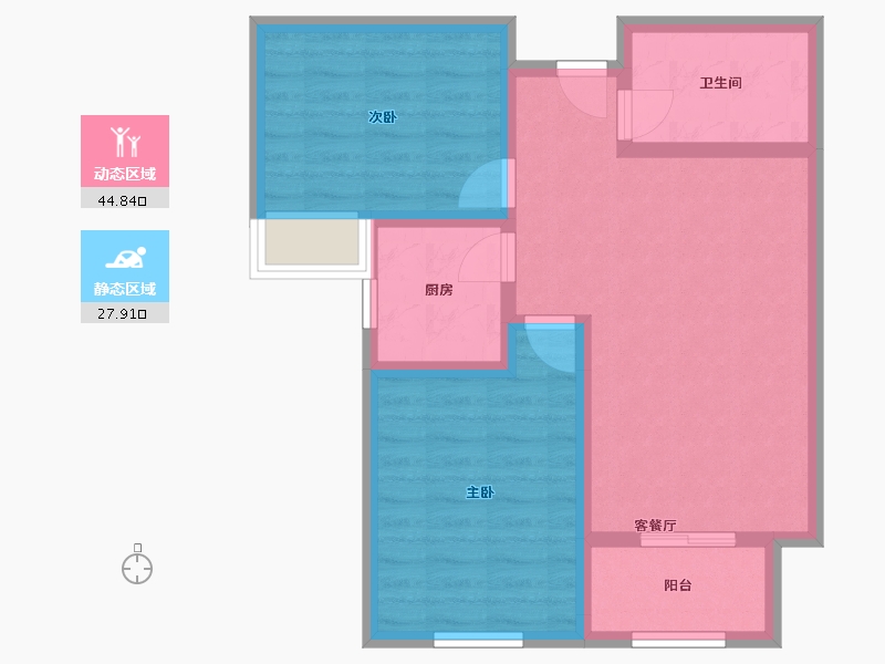 河北省-张家口市-盛奥利嘉-70.31-户型库-动静分区